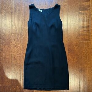 Vintage Tommy Bahama 100% Silk Black Dress, Sleeveless V Neck, Size 4